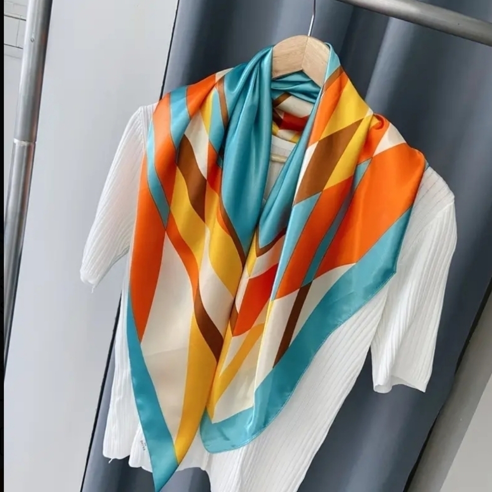 Colorful Square Scarf - Picture 2 of 7